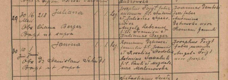 1909 - Julia Foigt c Józefai Anieli - U - Przemyślany